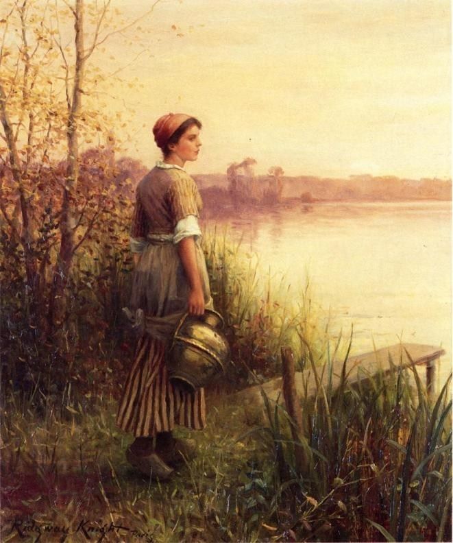 Daniel Ridgway Knight The Golden Sunset